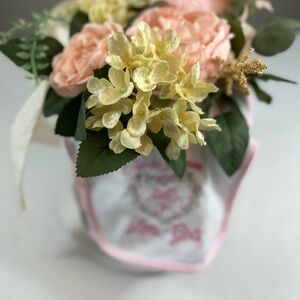 Baby Shower Centerpiece / Baby Diaper Cake with Bib and Flowers